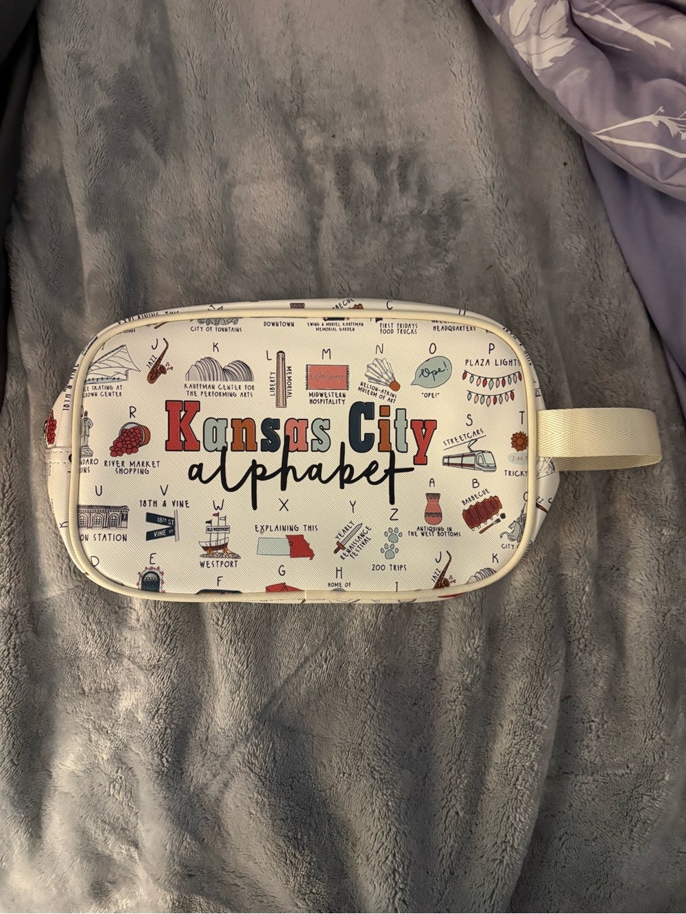 Kansas City Alphabet Travel Bag with some freebies for your next trip!